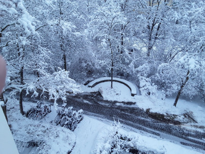 Schnee in München bei null grad