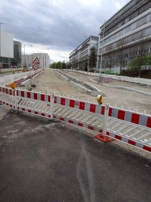 Straßenbaustelle