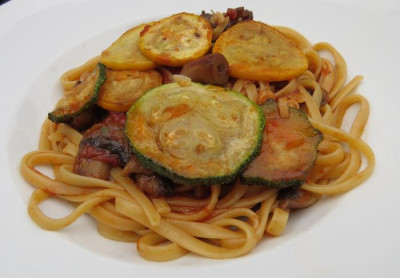 IMG_8362 Essen am 10.8.15 -  Bavette mit Champignons und gebratenen Zucchini.jpg