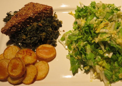 IMG_1112 Essen am 8.1.16 - Grünkohl, Ofenkartoffeln, Tofu im Sesammantel, Endivie.jpg
