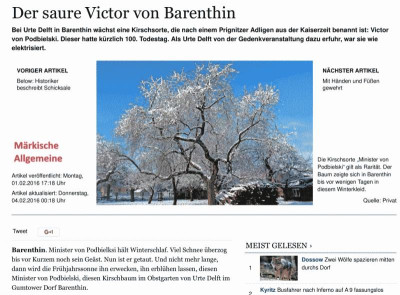 Der saure Victor von Barenthin - Märkische Allgemeine 2017-02-01.png