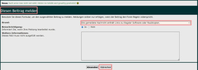 das sieht nicht wie ein normales Antwortfeld aus