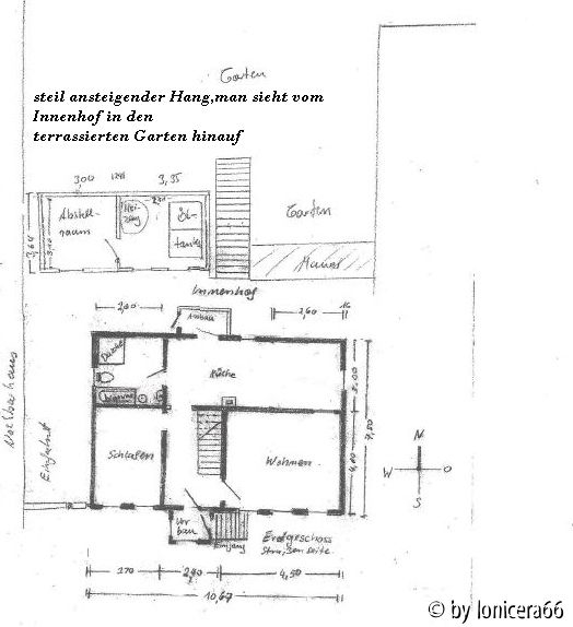 Zeichnung Haus und Hof