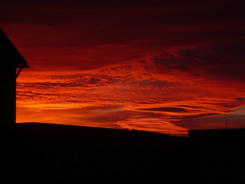 07:30 Uhr der Himmel brennt