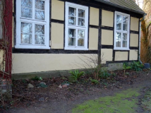 Schattenbeet am Haus