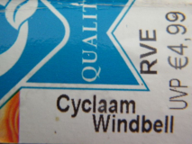 Cyclamen Windbell Schild
