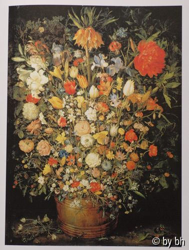 Jan Brueghel d.Ä. grosser Blumenstrauss in einem Holzgefäss