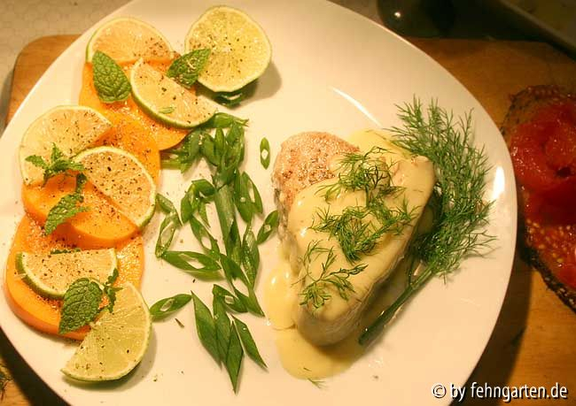 thunfischmedaillon m. zitronensauce