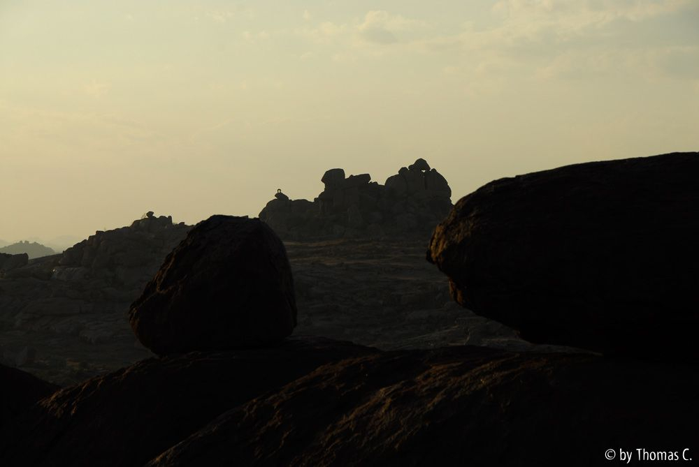Hampi - Landschaft am Abend