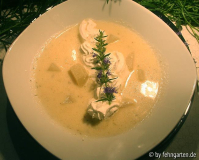 kohlrabirahmsuppe mit pecorino