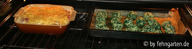 ofenkartoffeln spinatbällchen