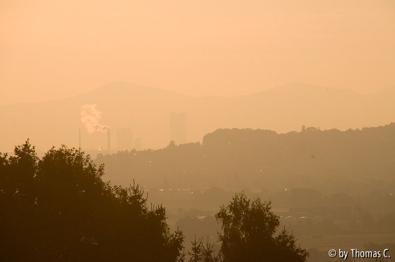 Oktobermorgen über dem Rheintal