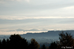Rheintal in Wolken