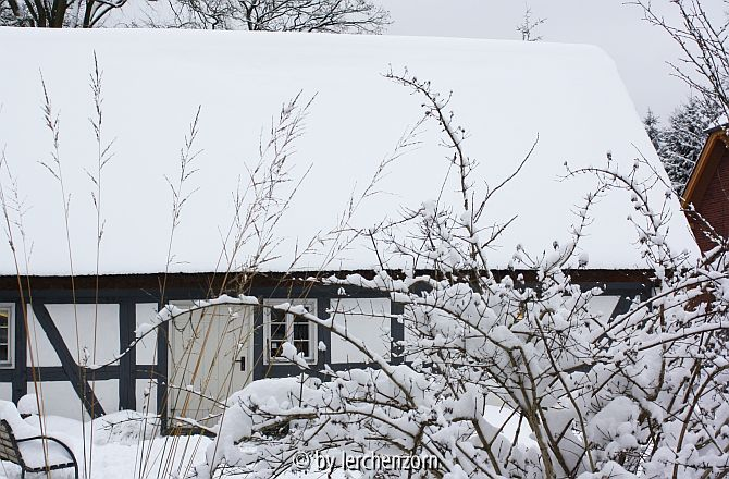 Havelseen im Schnee, Kossätenhaus in Ferch, Ausstellung Landschaftsmalerei um 1900