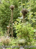 Weidenobeliske im Bauerngarten