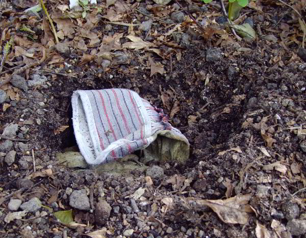 verbuddelter Handschuh