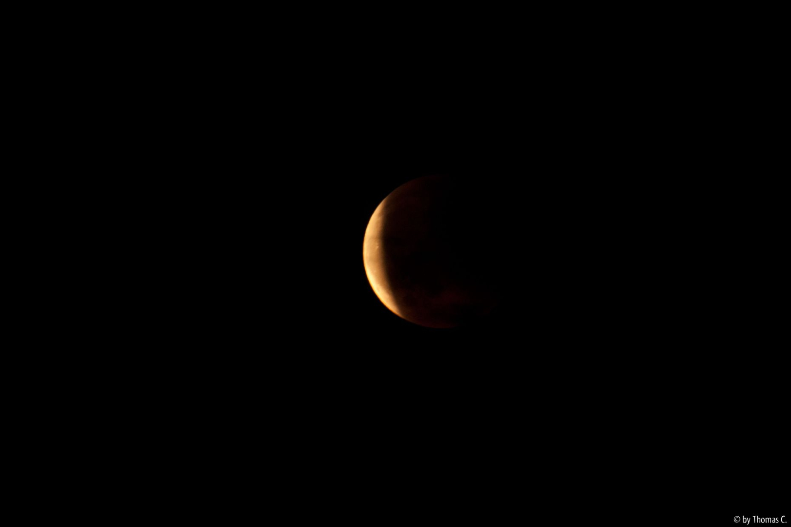 Mond sichelsichtig