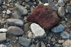 Rheinspaziergang 17: Der rote Ziegel und die Kiesel