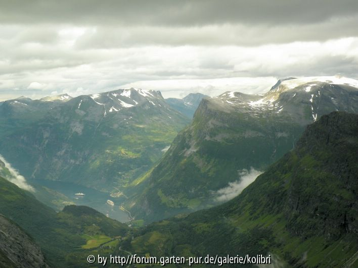 Geirangerfjord von oben