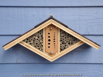 kombinierte Nist- und Beobachtungshilfe für Wildbienen - flache Variante