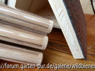 Beobachtungshilfe - runde Nisthölzer in Plexiglasrohren